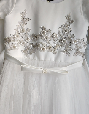 BRIDAL FROCK - white with pearl work