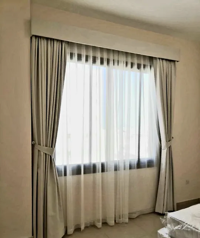 Blackout Curtains with sheer Curtains (200*270 cm Left & 200*270 right ) Sheer ( same as Curtains)-image