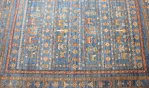 4x6 animal print area rug hand knotted wool dye rug bedroom rug .rug for living room .kids room-pic_1