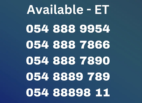 Etisalat Golden, Platinum, Silver Numbers Available.