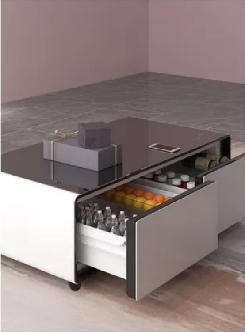 smart coffee table with fridge