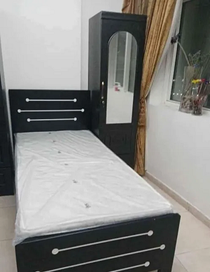 we are selling brand new MDF wood bed with mattress home delivery-pic_2