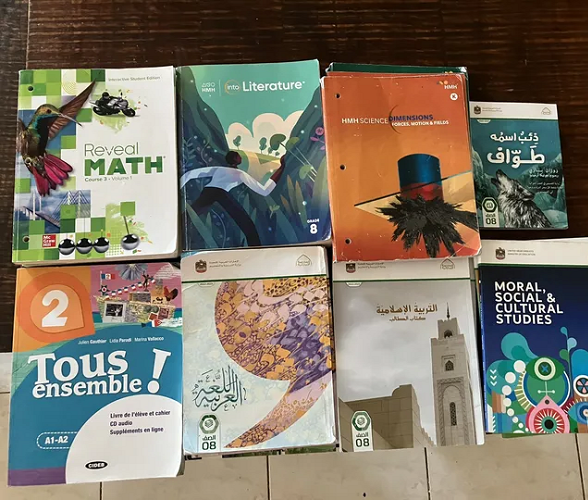 Schools books (grade 8) American curriculum