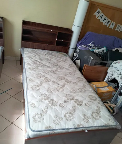 brand new single Wood Bed with mattress for sale