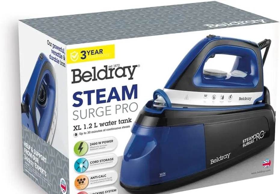Beldray BEL01137-150 Steam Iron Surge Pro Ironing Station With 1.2 L Detachable Water Tank