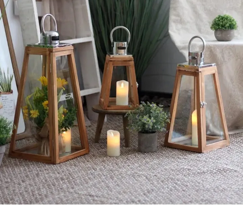 lantern for candle stand 3 pcs 1 set-image
