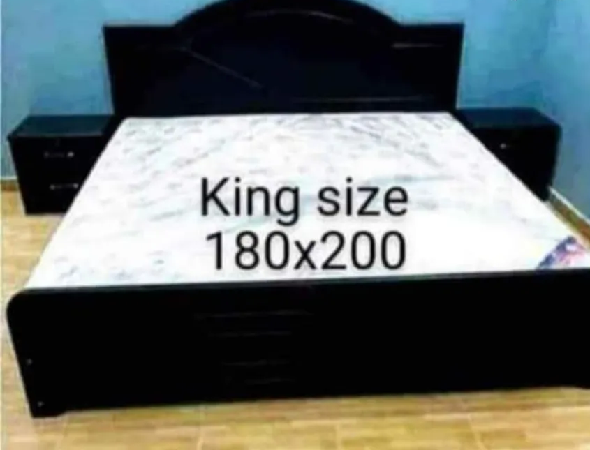I am selling brand new solid wood MDF Bed with mattress-pic_2