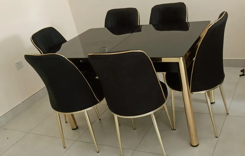 brand New wood extendable dining table set-image