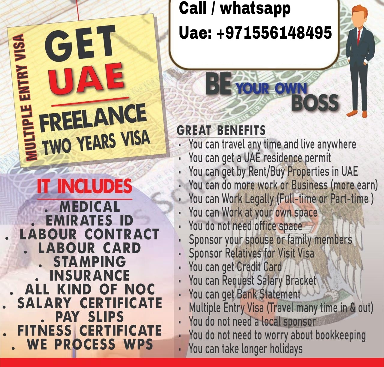 Freelance visa 2 years Available At Affordable Price