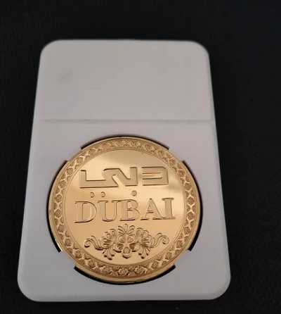 24k Gold-plated welcome dubai commemorative coins value-pic_2