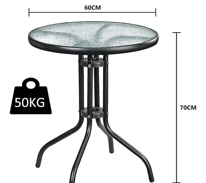 Outdoor or Indoor glass round tables (2 pieces)-pic_1