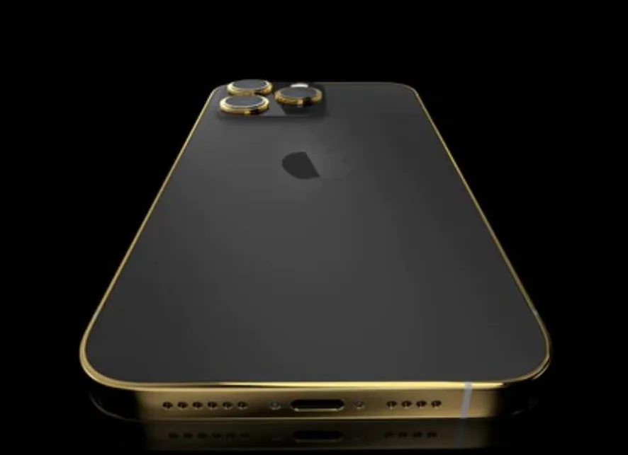 Apple iPhone 14 Pro max 256 GB 24K gold platted frame & camera lense