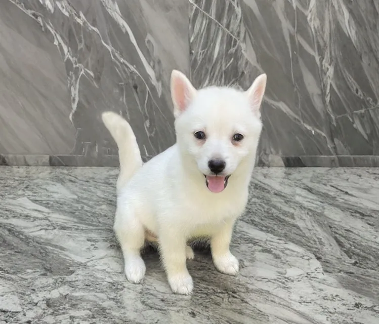 White Husky Boy , 7 weeks old
