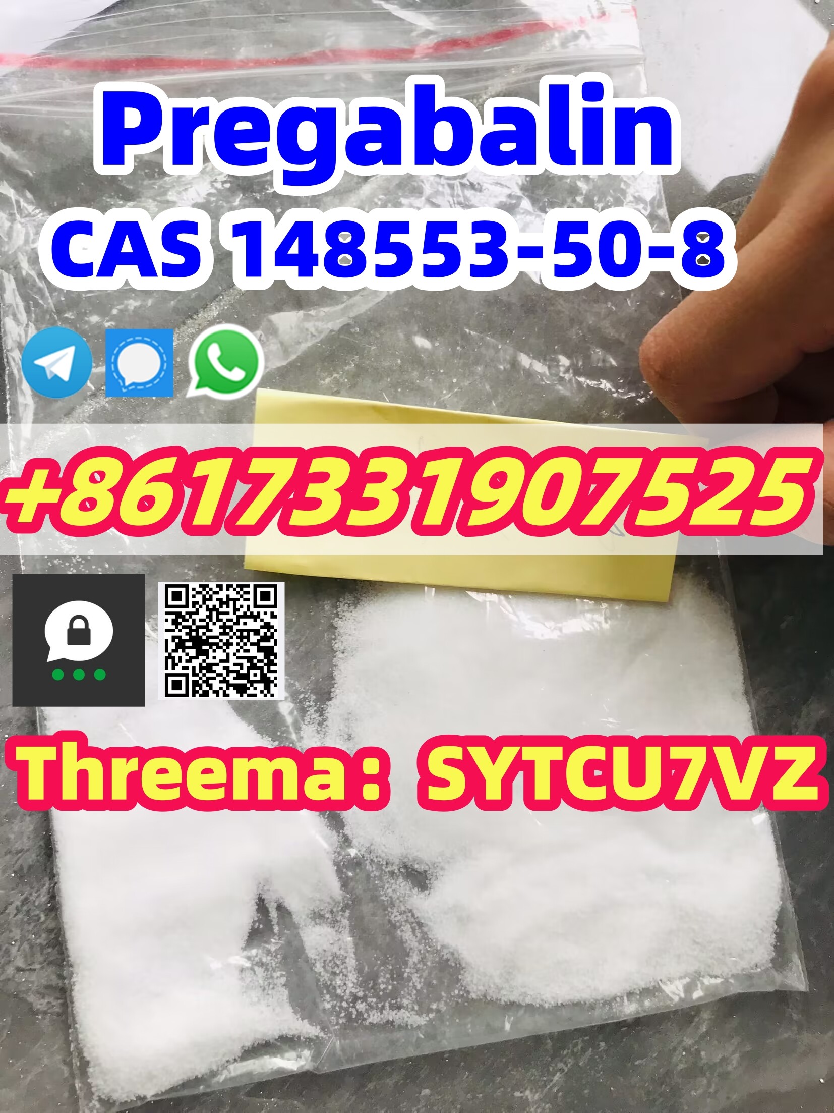 Factory sales CAS 148553-50-8 Pregabalin WhatsApp:+8617331907525