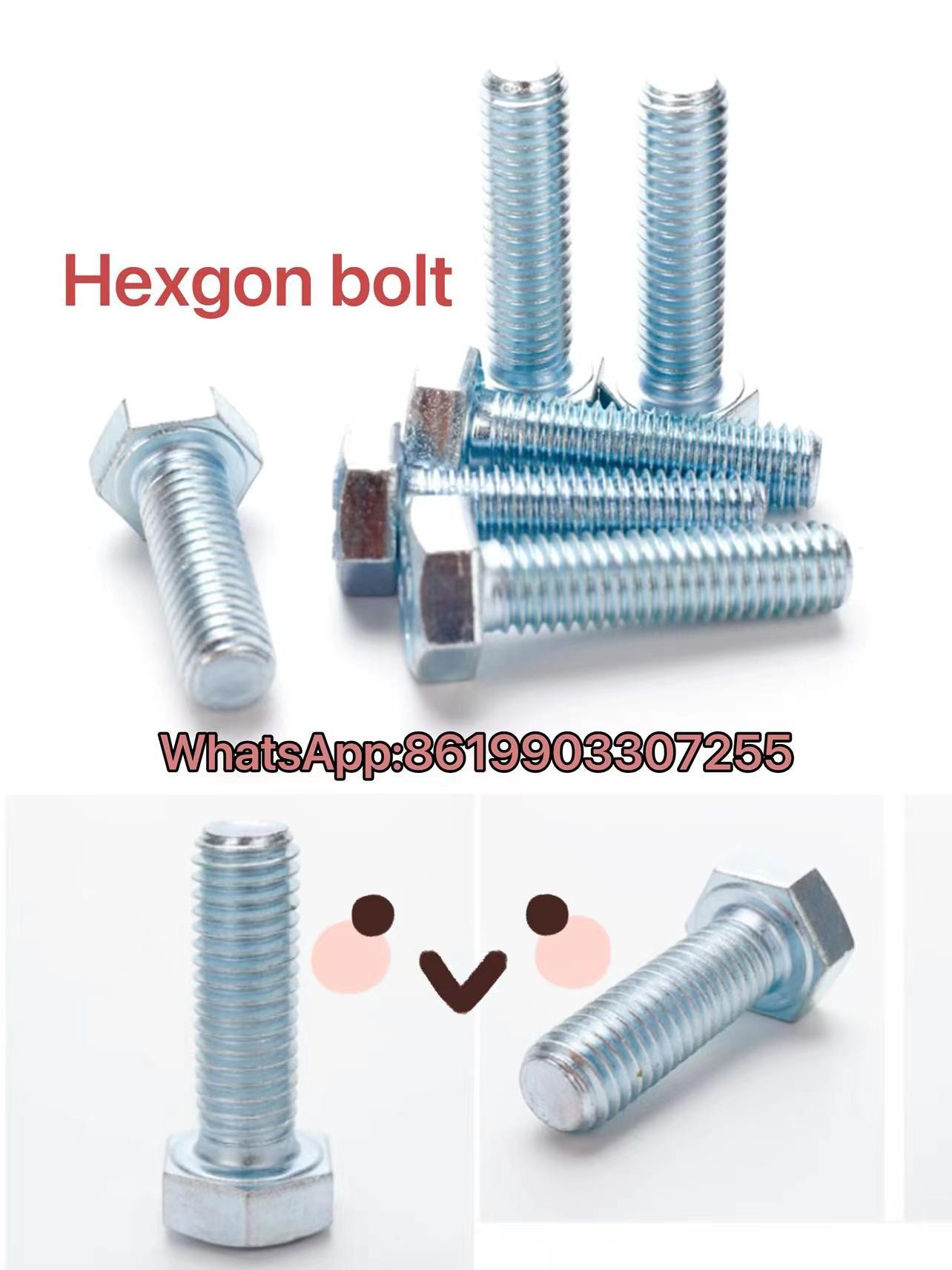 hexgon bolt fastener factory support costomization Whatsapp 8619903307255