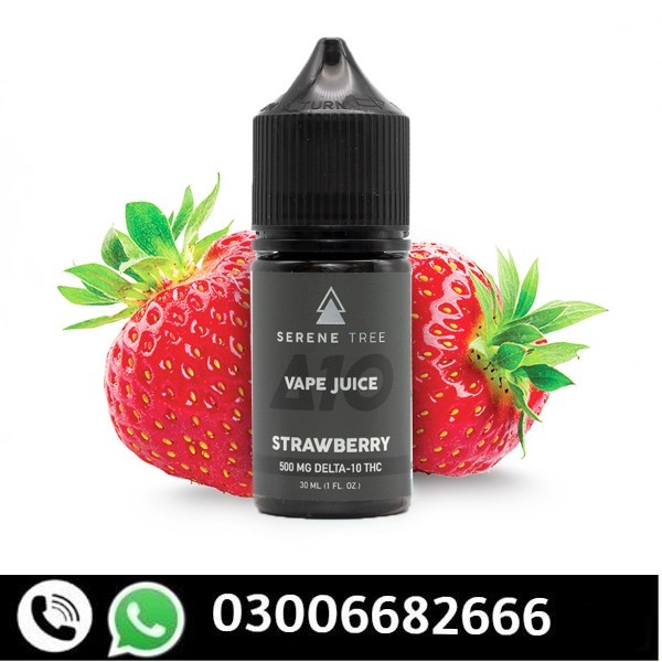 Serene Tree Delta-10 THC Strawberry Vape Juice 500mg Price in Pakistan — { 03006682666 } Order Now