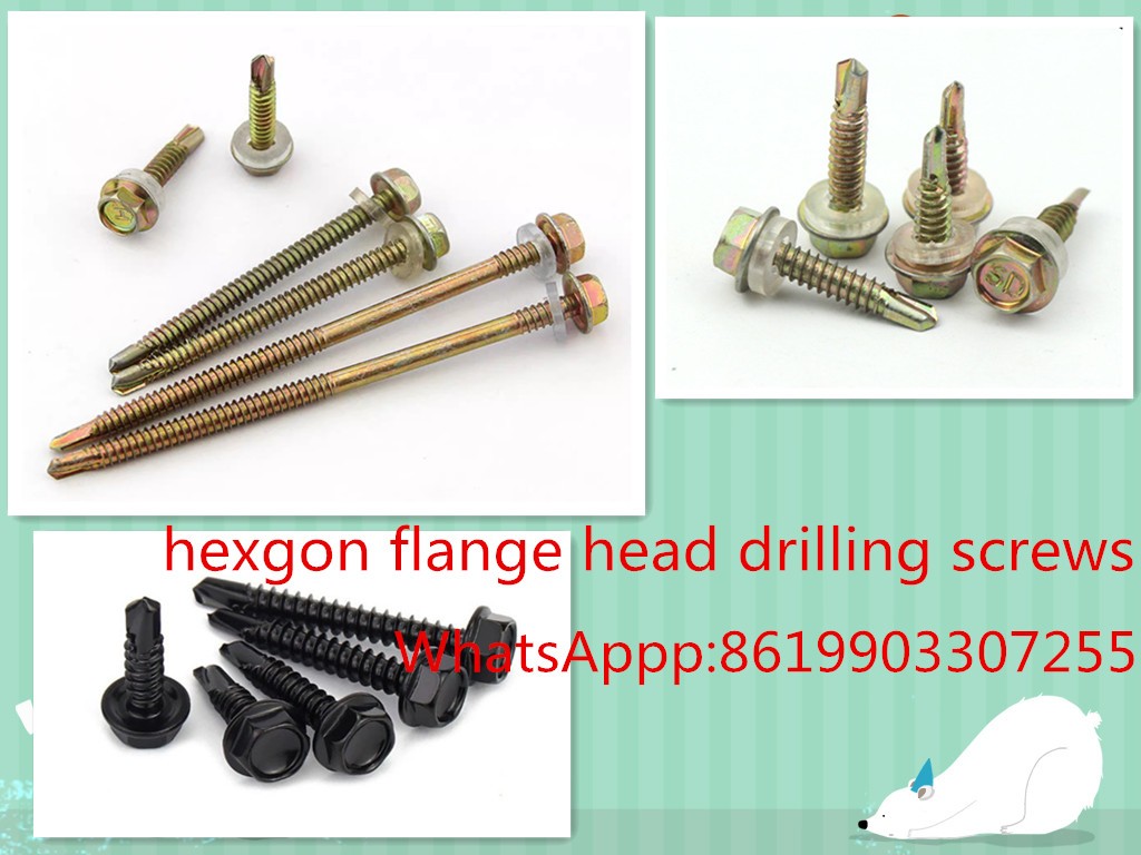 factory sales hexgon flange head drilling screws WhatsApp:8619903307255-image