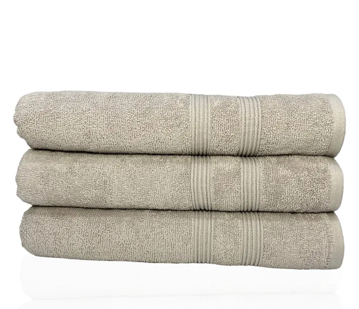 Indulge in Luxury: 100% Cotton Bath Towels, Pack of 3 - Thread Ribs Design, Multi-Color-pic_2