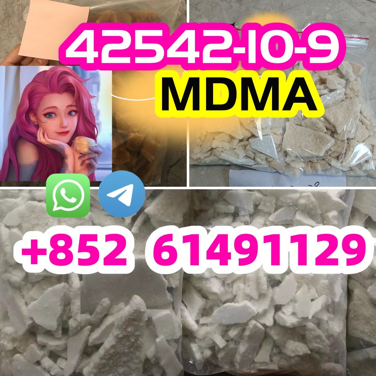 42542-10-9,MDMA,BK-MDMA,4-Methylenedioxy-N-methylamphetamine-image
