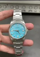 Rolex Oyster Perpetual 124300 Tiffany Turquoise Index Dial 41mm-pic_2