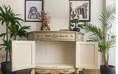 Unique cabinet sideboard solid wood buffet console