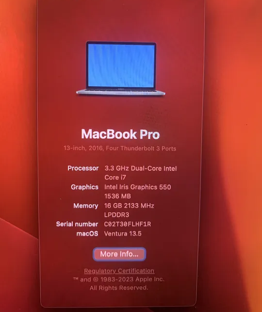 MacBook Pro 2016 13 inches cor i7-pic_2