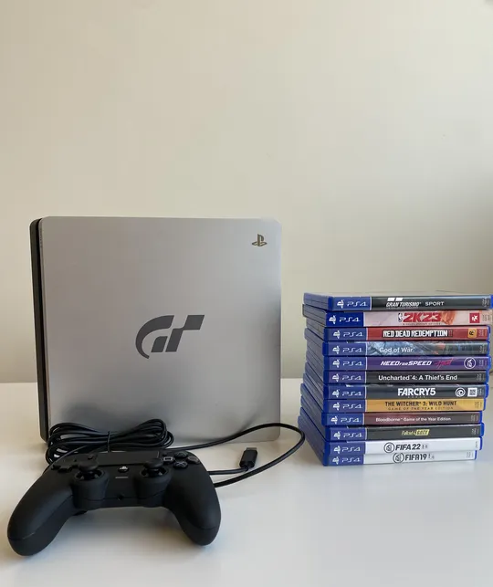 PlayStation 4 Limited Edition Gran Turismo Sport with 12 games and controller for sale-image