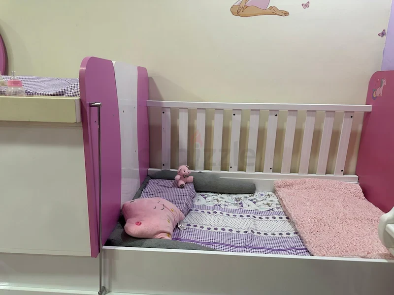 Kids Bed with Drawers & Changing Table-image