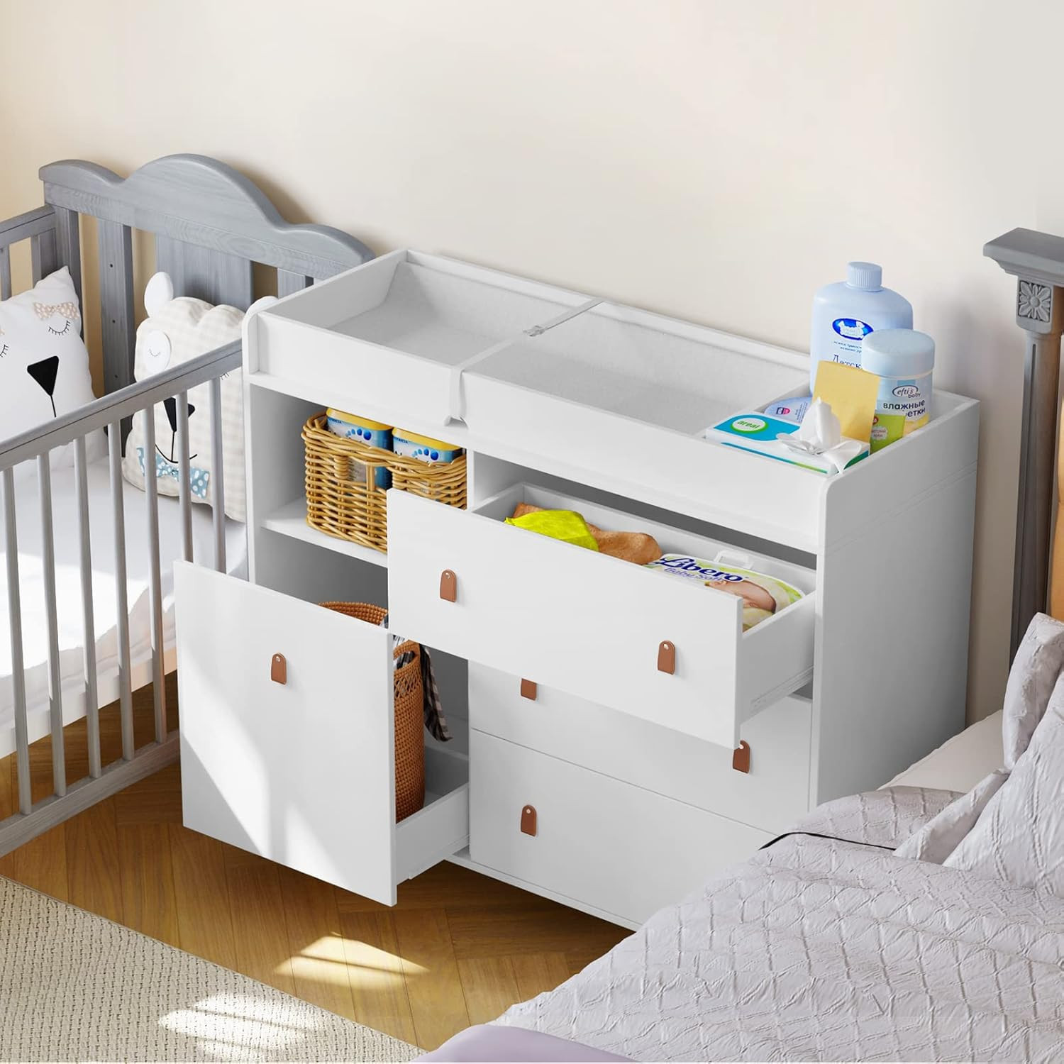 Kids Bed with Drawers & Changing Table-pic_1