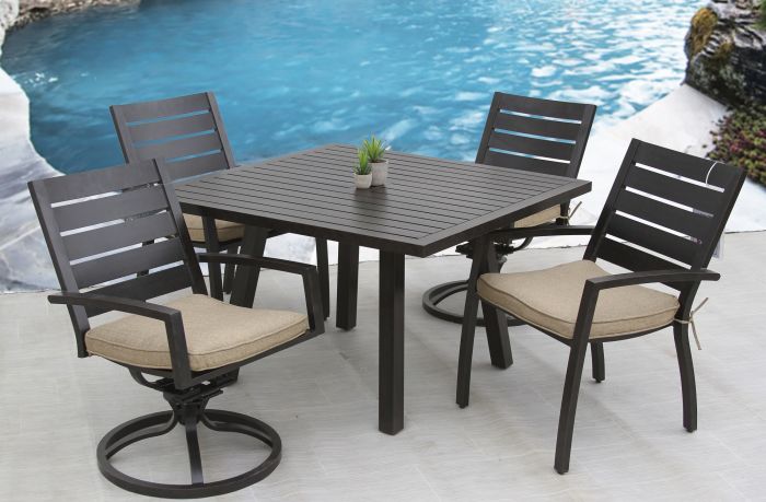 Out door table with chairs going cheap-image