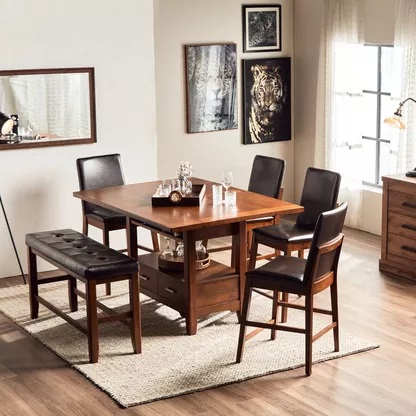 Homecentre Ville Dining Set With Bench - Original Price AED 4299 - Delivered by dubizzle - FD141