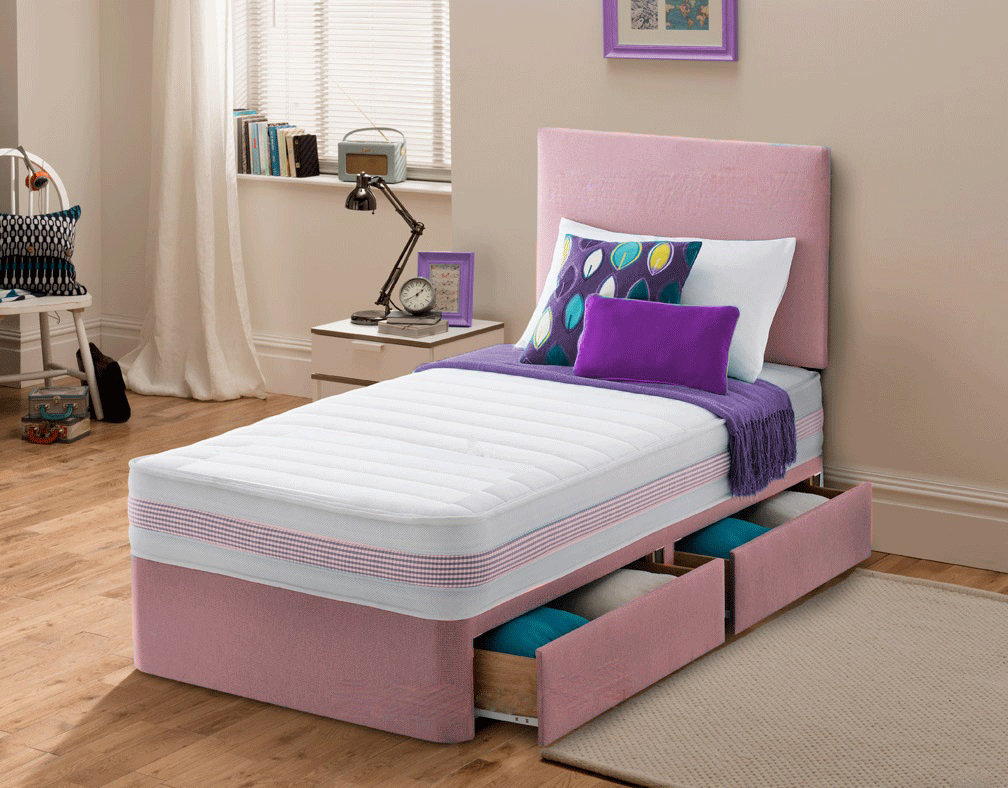 Luxury single bed with mattress-image