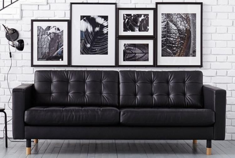 IKEA Rustic Leather Sofa-image