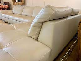 Roche Bobois genuine leather L shape sofa
